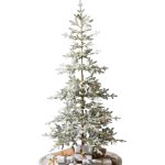 Balsam Hill Frosted Alpine Balsam Fir Pre-Lit Artificial Tree in LED Fairy Lights