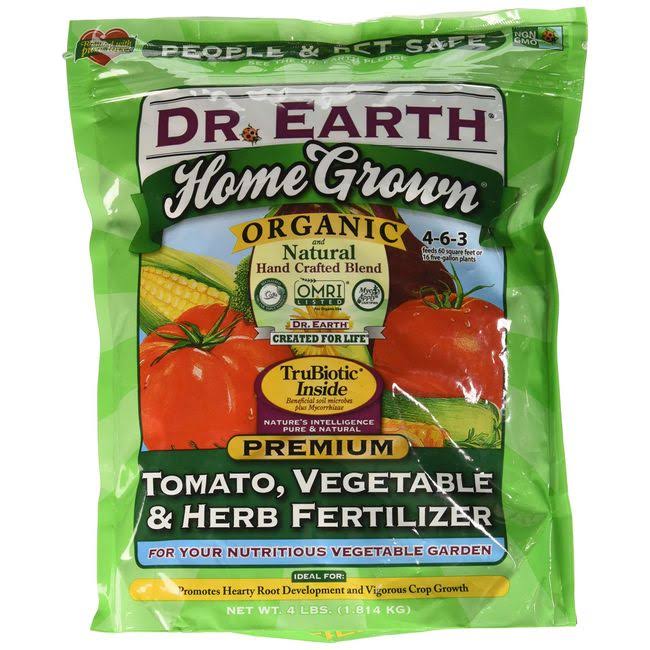 8e2d32a757ae4d26dd583caed05ac2a287bbd401ec64b11ce0fb5a81829af7e4.jpg Dr. Earth Organic 5 Tomato, Vegetable & Herb Fertilizer Poly Bag - Image 1