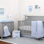 NoJo Dreamer 8 Piece Crib Bedding Set - Color Blue