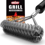 GRILLART Grill Brush Bristle Free & Wire Combined BBQ Brush - Safe & Efficient Grill Cleaning Brush- 17" Grill Cleaner Brush for Gas/Porcelain