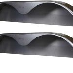 2025 72 10-3/4 Tandem Axle Steel Trailer Fender w/Back Plate Welded In (2-Pack) NO250063