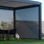 PERGOLUX Screen - Height Adjustable Sun & Privacy Screen for Pergola Anthracite / 10'