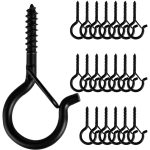 BEHENO 20 Pcs Q-Hanger, Screw Hooks for Outdoor String Lights, Safety Buckle Design, Easy Release