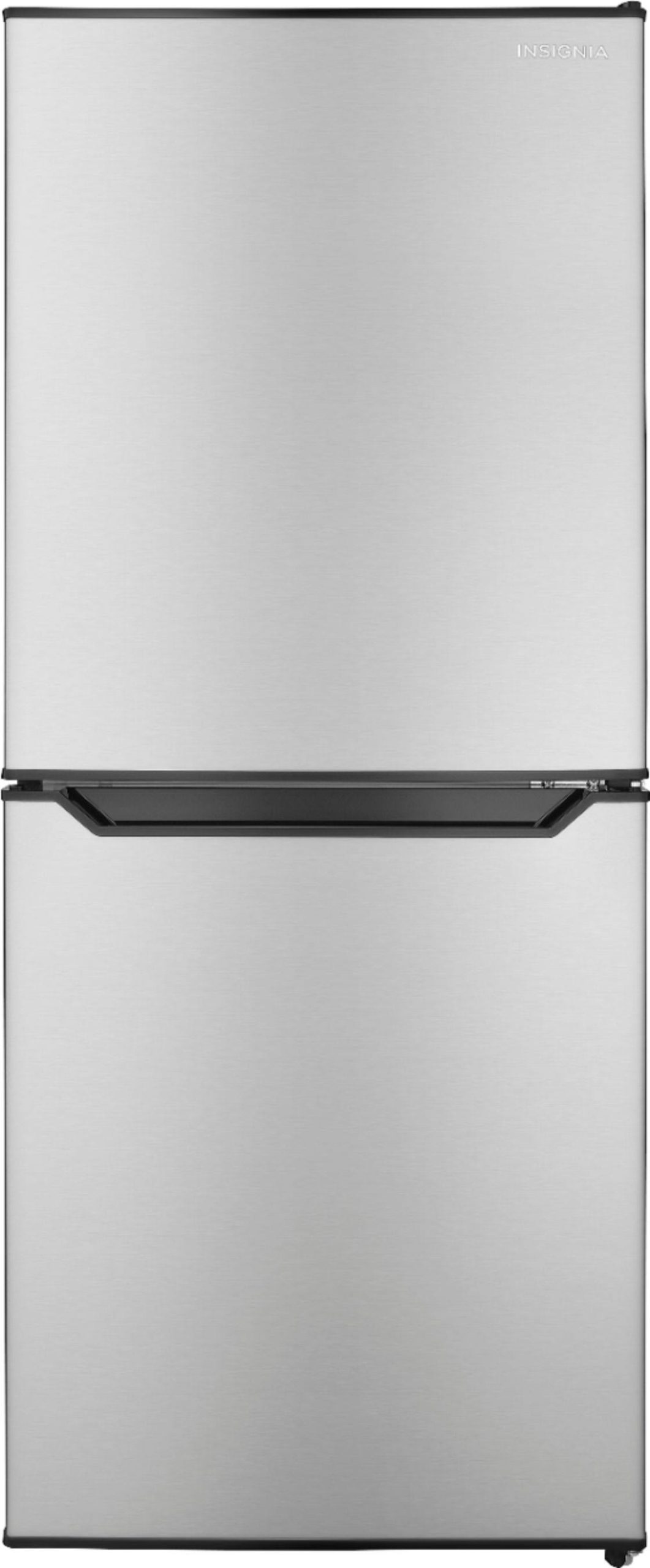 8e657ccb73bbded3d7dbf9d4b9db38e560bb738c8c10d18221d86a32a9aeb488.jpg Insignia NS-CF49BMSS2 4.9 Cu. ft. Mini Fridge with Bottom Freezer - Image 1
