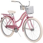 26 In. Nel Lusso Women's Beach Cruiser Bike. Pink Taffeta