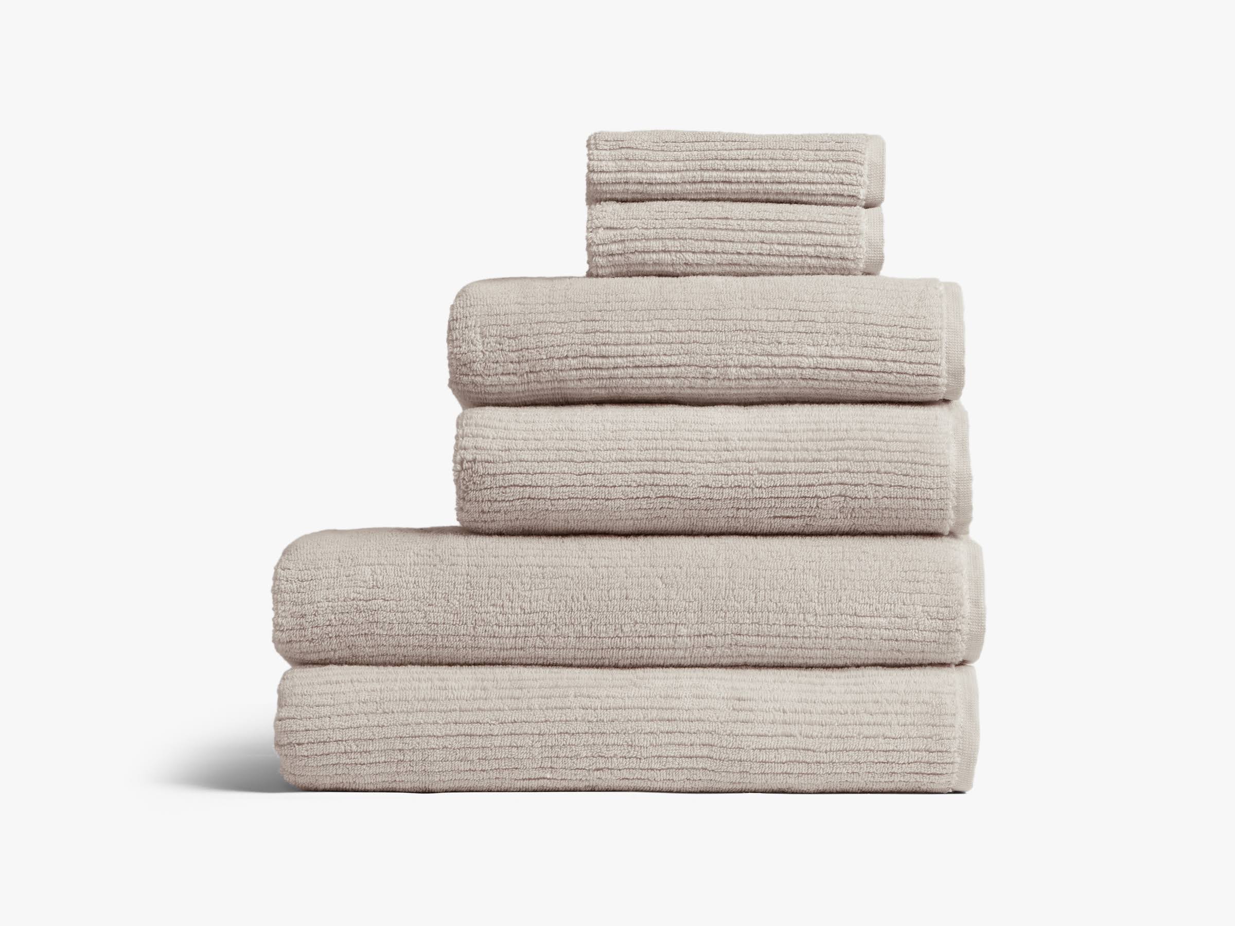 8e8a7b5a981a9312798a875f5ab0f0ea9c60696954c3e1c68f7b72ec7dc7b652.jpg Soft Rib Bath Towel in Bone | Made in Turkey | Parachute - Image 1