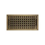 Signature Hardware 929149-6-12 Honeycomb Brass Floor Register - Brass, Size: 6 x 12, Gold