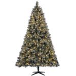 Home Accents Holiday TG76M3ACDL19 7.5 ft Sparkling Amelia Pine LED Pre-Lit Artificial Christmas Tree with Warm White Lights