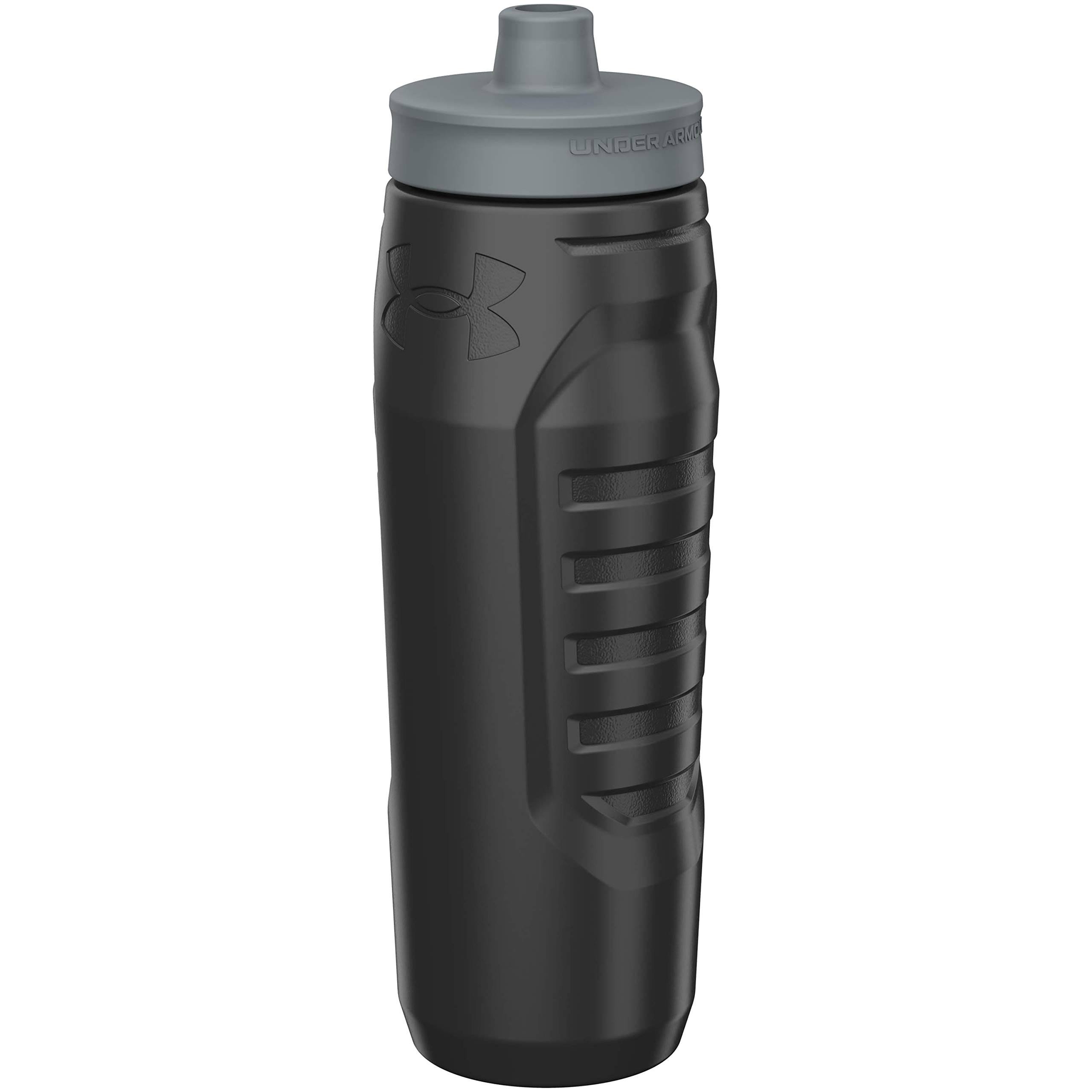 8ed871ebc374c203be592a12c33124ab8012eac0b2170b04f584ed3f38e8b14a.jpg Under Armour Sideline Squeeze 32-oz. Water Bottle, Black - Image 1