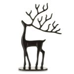 Metal Casted Reindeer Tabletop Dcor, Black Finish, 16 in, by Holiday Time, Size: 10.5 inch x 3.25 inch x 16 inch