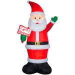 Airblown Inflatables Christmas 10 Foot Santa with Merry Christmas Sign