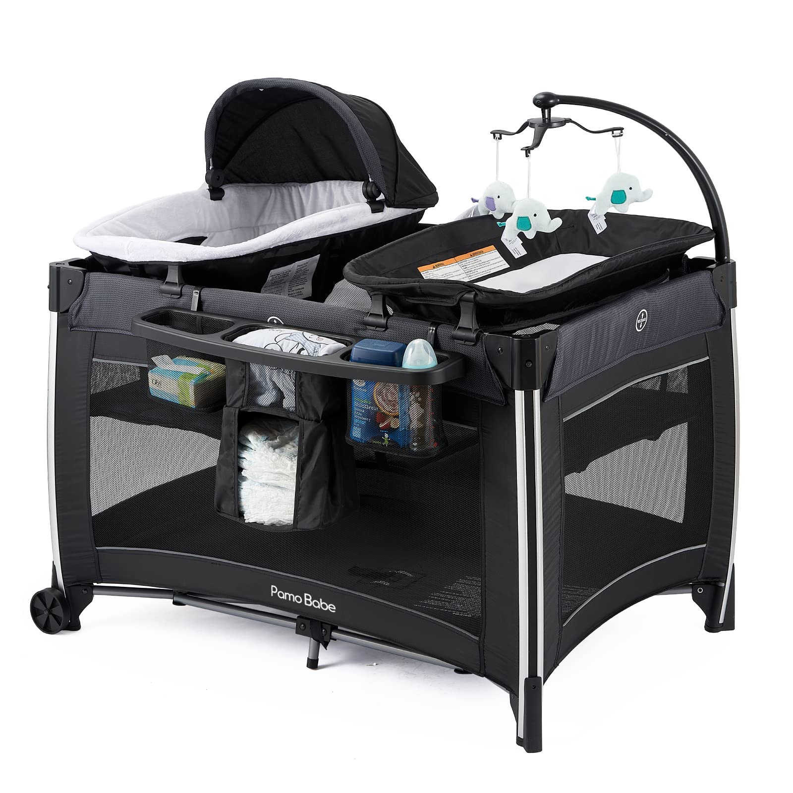 8f287b99729d7888103b3b6e5e737522ff1c7ea3d72f95753dda4cb814429d4a.jpg Pamo Babe 4 in 1 Portable Baby Crib Deluxe Nursery Center - Image 1