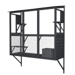 AECOJOY Catio Outdoor Cat Enclosure with Window Access, Large Window Catio Wood Cat House with 4 Platforms & 3 Doors