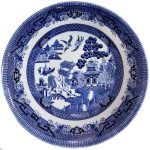 Churchill Blue Willow Salad Plate 8", Set of 4, Made in England