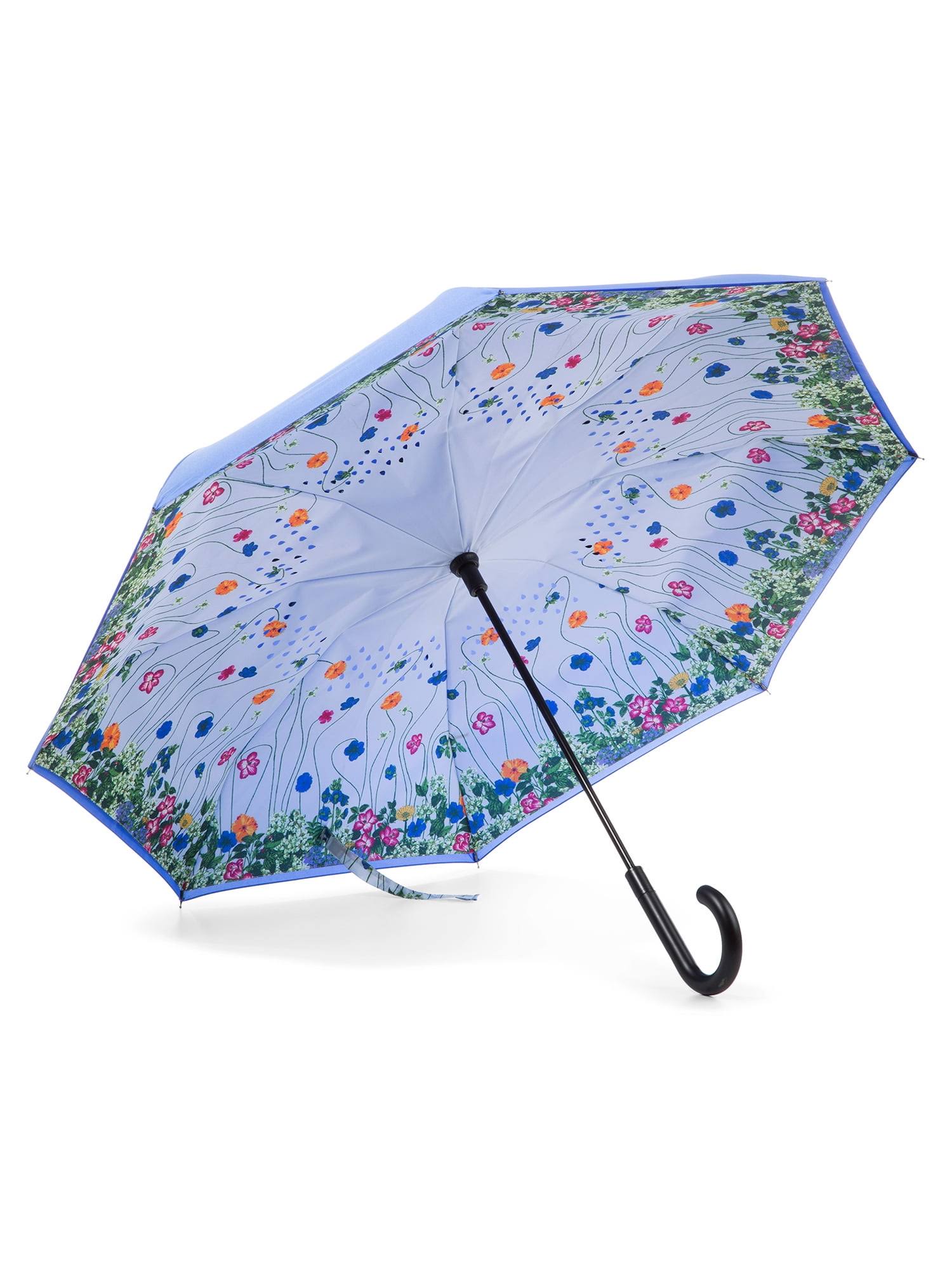8f7048d58cd5db27113f803a9ad40a78a7e576e33ad644eaa3968be2917dd284.jpg Totes InBrella Reverse Close Umbrella - 47", Flower Garden / One Size - Image 1