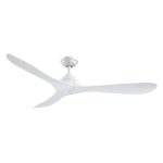 Parrot Uncle 56-in White Indoor Ceiling Fan and Remote (3-Blade)