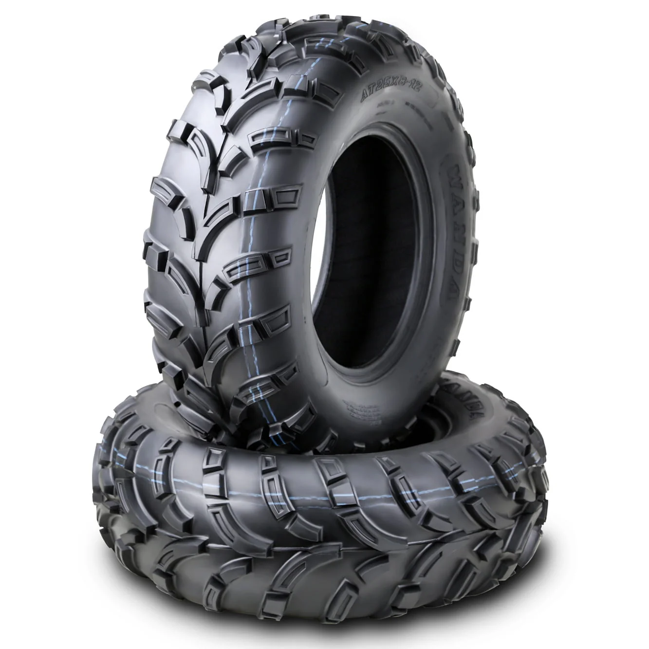 8f82a788e17f9f2c233971c96cc05d37a3ea0bb4c072828653a6bd050f21ebd1.webp Wanda ATV/UTV Tires 25x8 - 12 25x8x12 /6PR P373 - 10243, Set 2 - Image 1