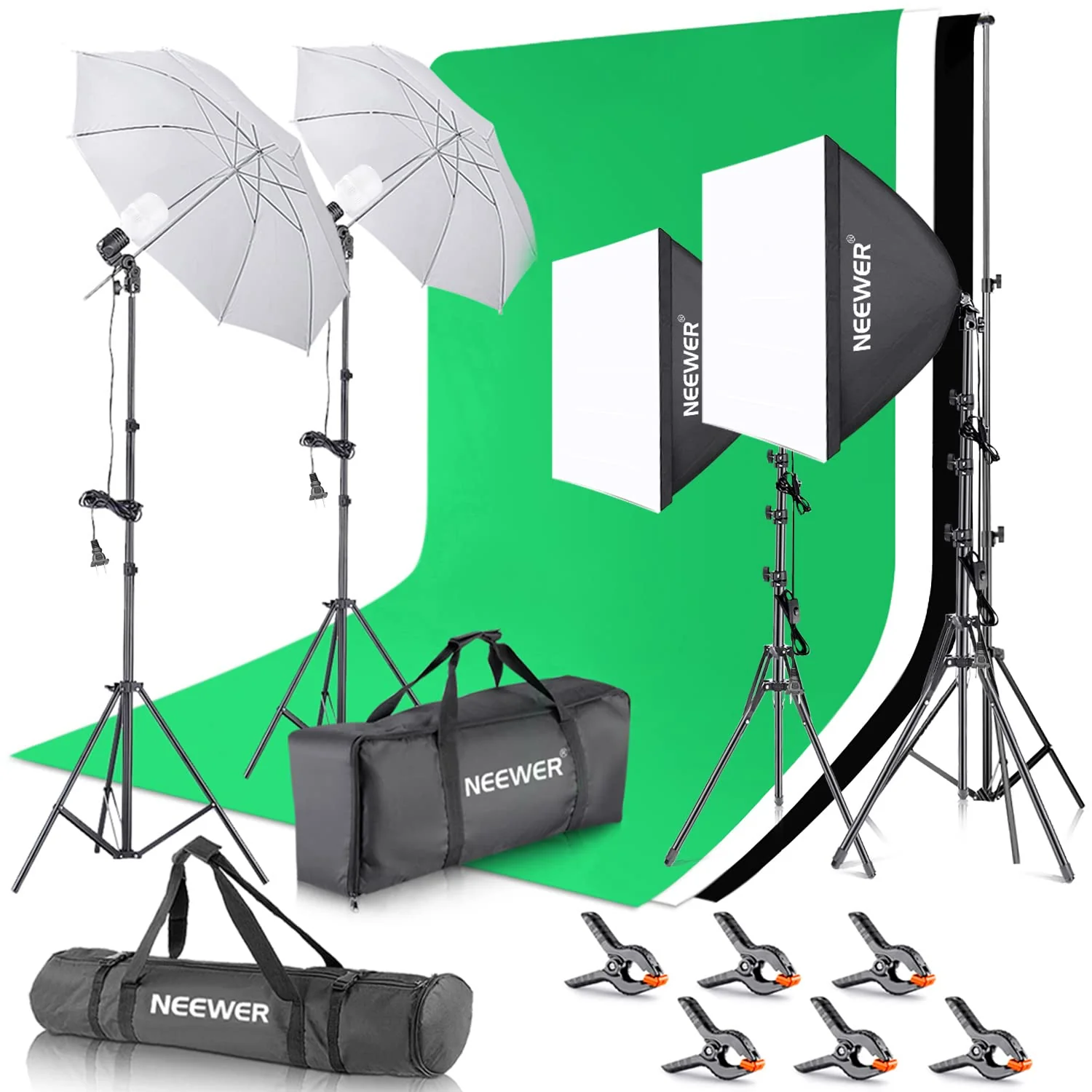 8fc7dac2536416317b4eaaf315a444cf3db4d96259bfff523a861c454b3eb323.webp NEEWER Photography Lighting kit with Backdrops - Image 1