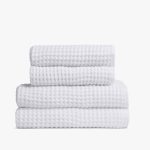 Parachute Turkish Cotton Waffle Bath Towel in White