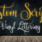 Custom Script Font Text Vinyl Personalized Lettering Decal Live Design (Vinyl)