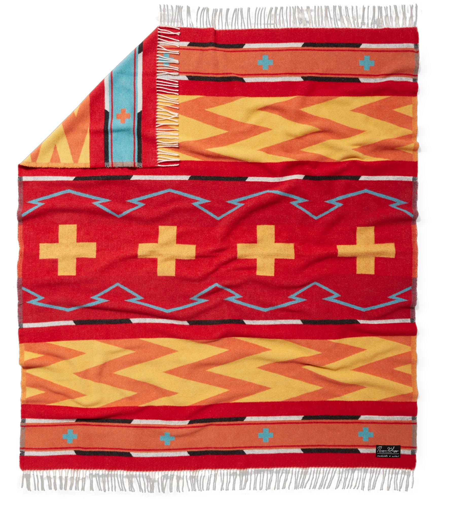8fe76af9d8223f0f29e94dbb227f0a32b65bb99d0bdf6178f03bee49e0309a98.jpg Sackcloth & Ashes Naiomi Glasses Blanket Red - Image 1