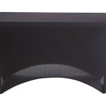 Iceberg ICE16521 Stretch Fabric Table Cloth Cover, 6' Length x 30" Width, Black