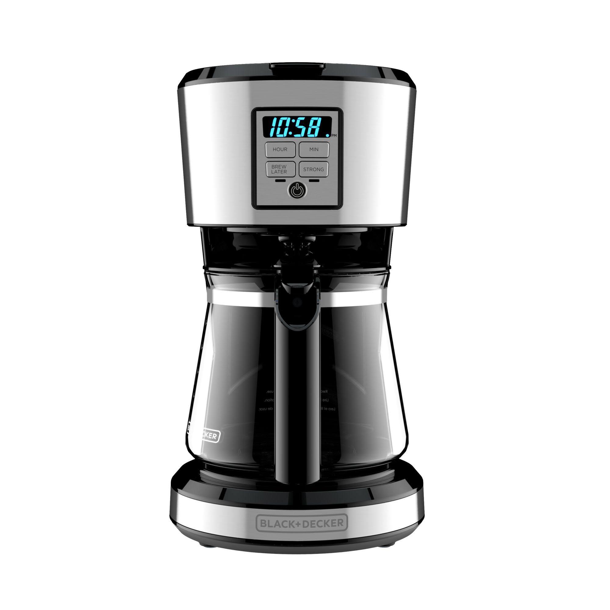 9003fc3c22597dc0ea50368e05615d4088911c4bfd2cb1675dc0df36f71a28ca.jpg Black & Decker 12 Cup Stainless Coffee Maker with Vortex Technology - Image 1