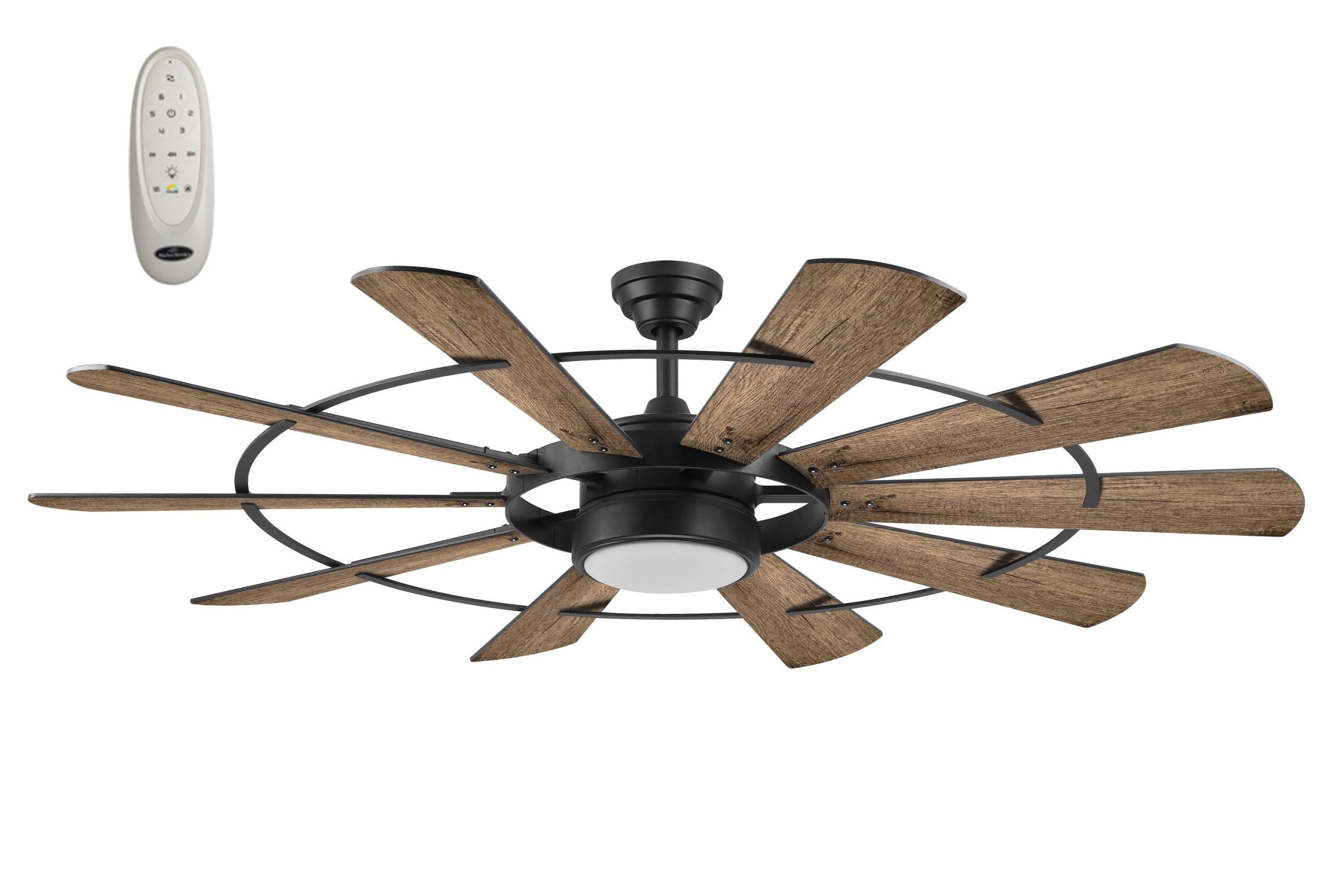 900cdcce0547d7a67ccbdfa6c3d59a57bb77883a8e7bb31b6e7051ecbd40d497.jpg Harbor Breeze EUK60MBK10LR Henderson 60-in Matte Black LED Indoor Ceiling Fan with Light Remote (10-Blade) - Image 1