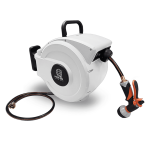 Hose Reel Pro 50ft Retractable Garden Hose Reel in White