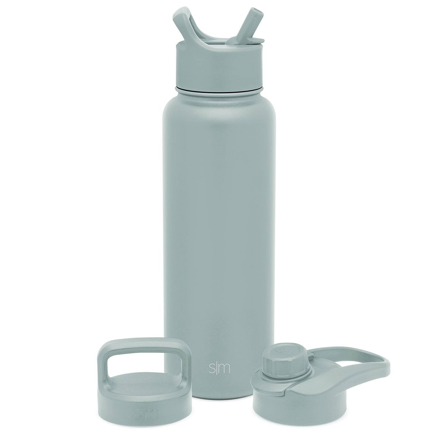 9089641f592ac90121d7484275210b9e33c99d535aa1fc7b6ea28f607f368a23.jpg Simple Modern Water Bottle with Straw, Handle, and Chug Lid Vacuum Insulated Stainless Steel Bottles | Leak Proof | Summit | 40oz, Sea Glass Sage - Image 1
