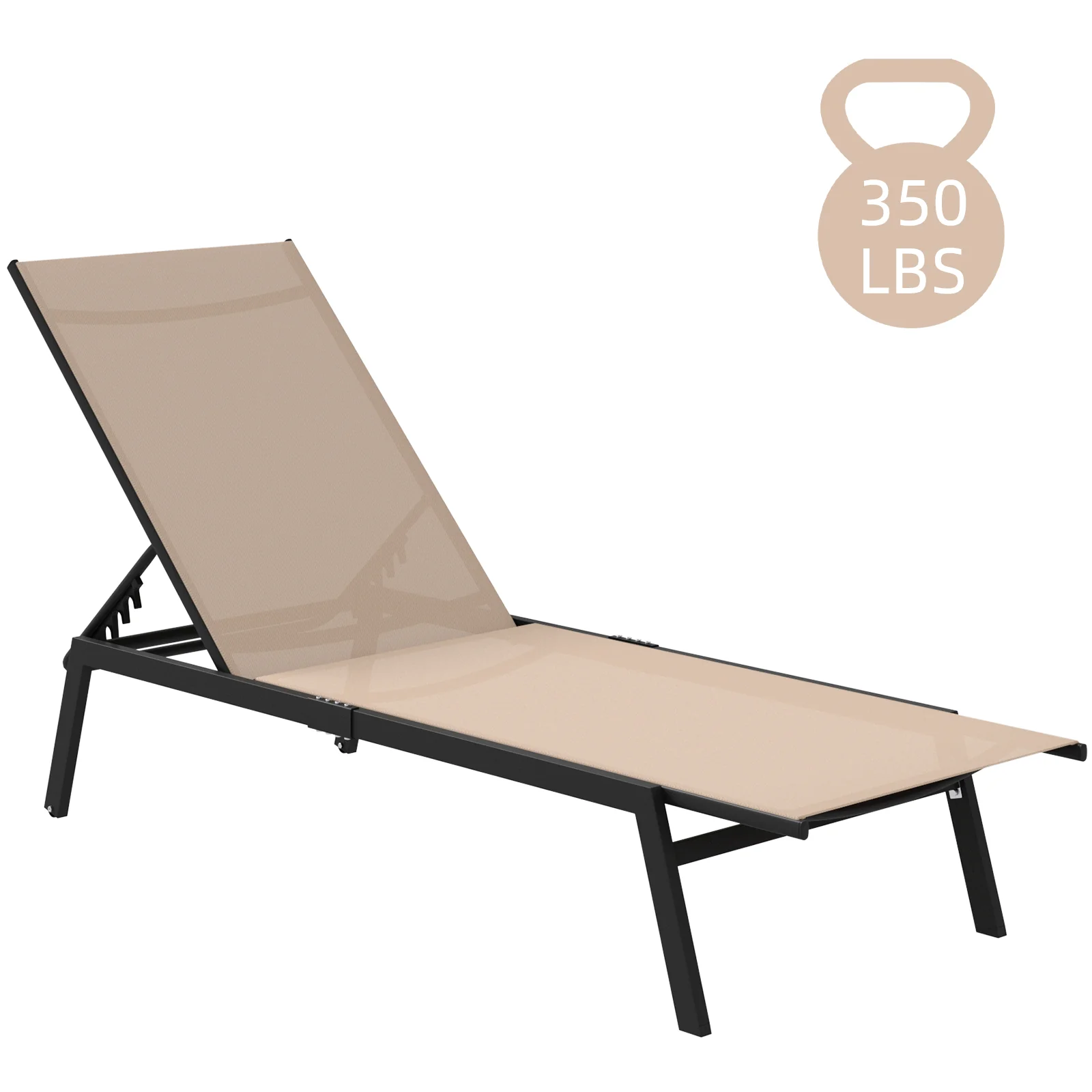 90bae29480907cb25be8deb87b419bc1aa6c8109d3b3e9e03cfddcca2e9e0448.webp AECOJOY Patio Lounge Chairs, Outdoor Chaise Lounge with Wheels, Beige - Image 1
