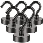 DIYMAG Magnetic Hooks 25lbs Strong Heavy Duty Cruise Magnet S-Hooks for Classroom Fridge Hanging Cabins Grill Kitchen Garage Workplace and Office Etc