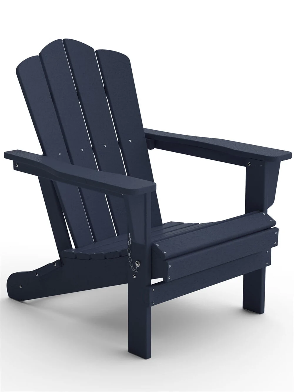 90ecbdaad141c965e9d1ce53c9fe2d82061aafa33da58be75327a834709c96ff.webp VOUA Folding Adirondack Chair Resin Outdoor Patio Furniture, Blue - Image 1