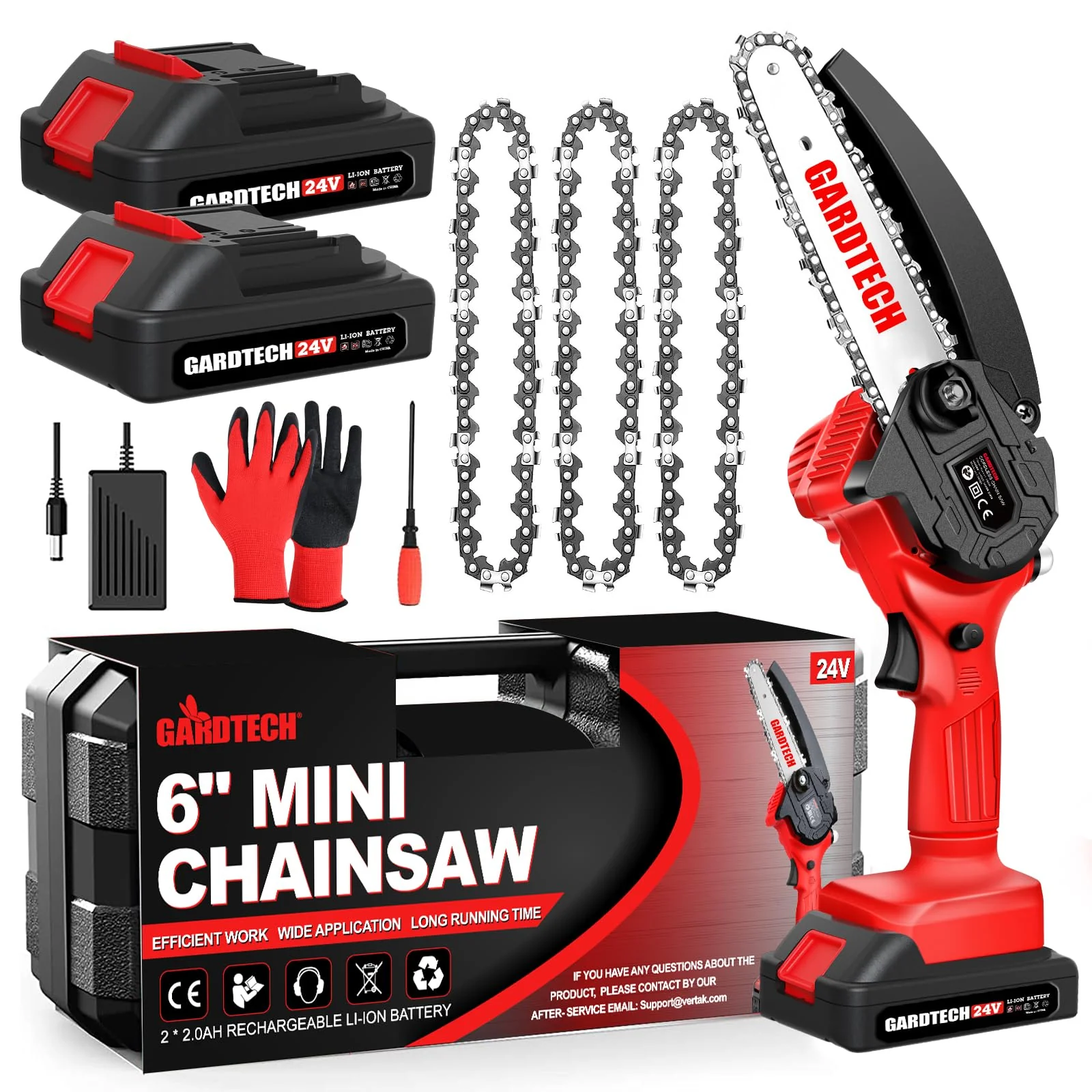 912703161d35d4f10ba72ab8e1a9b123cb8f6f1bd2d62efd65562130c4295f8b.webp Gardtech 6 Inch Cordless Portable Electric Chain Saw - Image 1