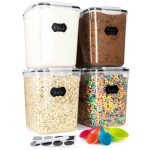 Storeganize Flour Sugar Storage Containers (5.3L/4pk) Great Rice Canisters Sets for The Kitchen Pantry, Large Food Storage Containers with Lids