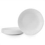Corelle Livingware 8.5" Lunch Plate Winter Frost White Set of 6