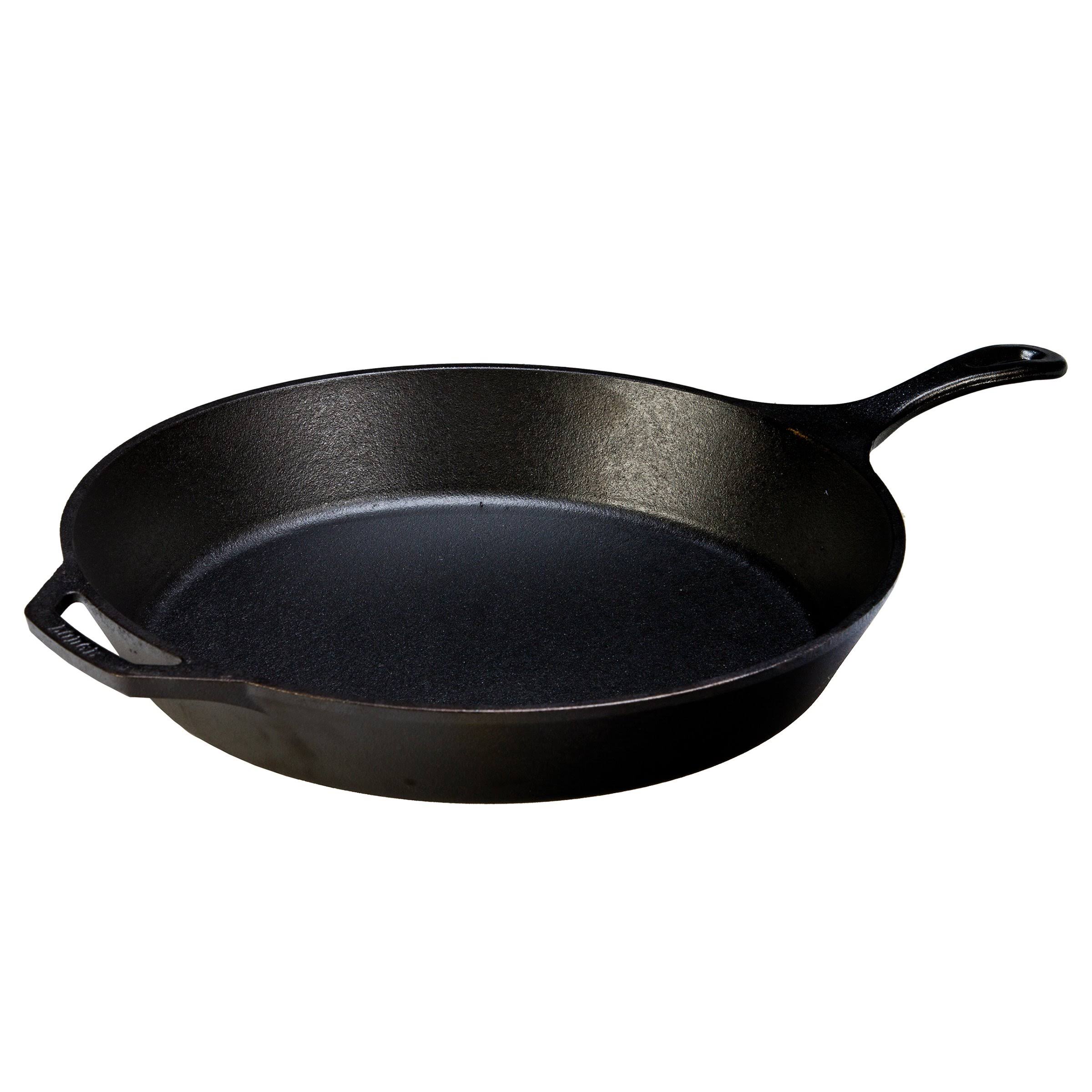 915112822d31c9be3f985ca9659593703a8ac09872adae1daf982bc579644fa7.jpg Lodge L14SK3 Pre-Seasoned Skillet, Black, 15-1/4" - Image 1