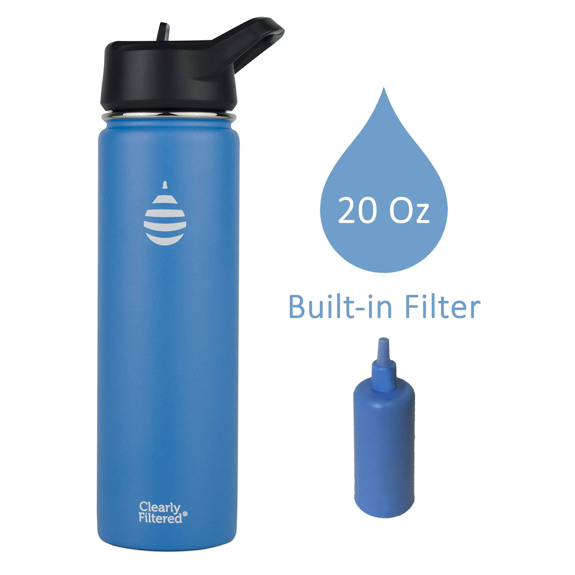91517ffd7c9fca419ad4f0f8b37cd45a0c077b41513c151242ea91b4615616c4.jpg Insulated Stainless Steel Filtered Water Bottle with Filter Blue - Image 1