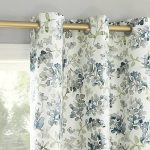 Sun Zero Arlo 2-Pack Textured Thermal Insulated Floral Print Grommet Curtain Panel Pair, 40 inchx84 inch, Blue/Floral, Size: 40 x 84