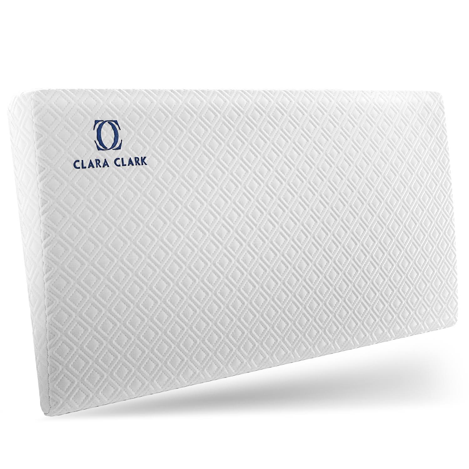 918f6ce3390aa29d3052772857208b9dc34721fcdcbf4bf0597825b90a167fdb.jpg Clara Clark Small Memory Foam Wedge Pillow - Washable Cotton Cover Waterproof Pillow - Crib Wedge Pillow - Image 1