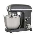 Farberware 5 Quart 600W 6-Speed Professional Stand Mixer with Beater, Dough Hook and Whisk-New, Gray