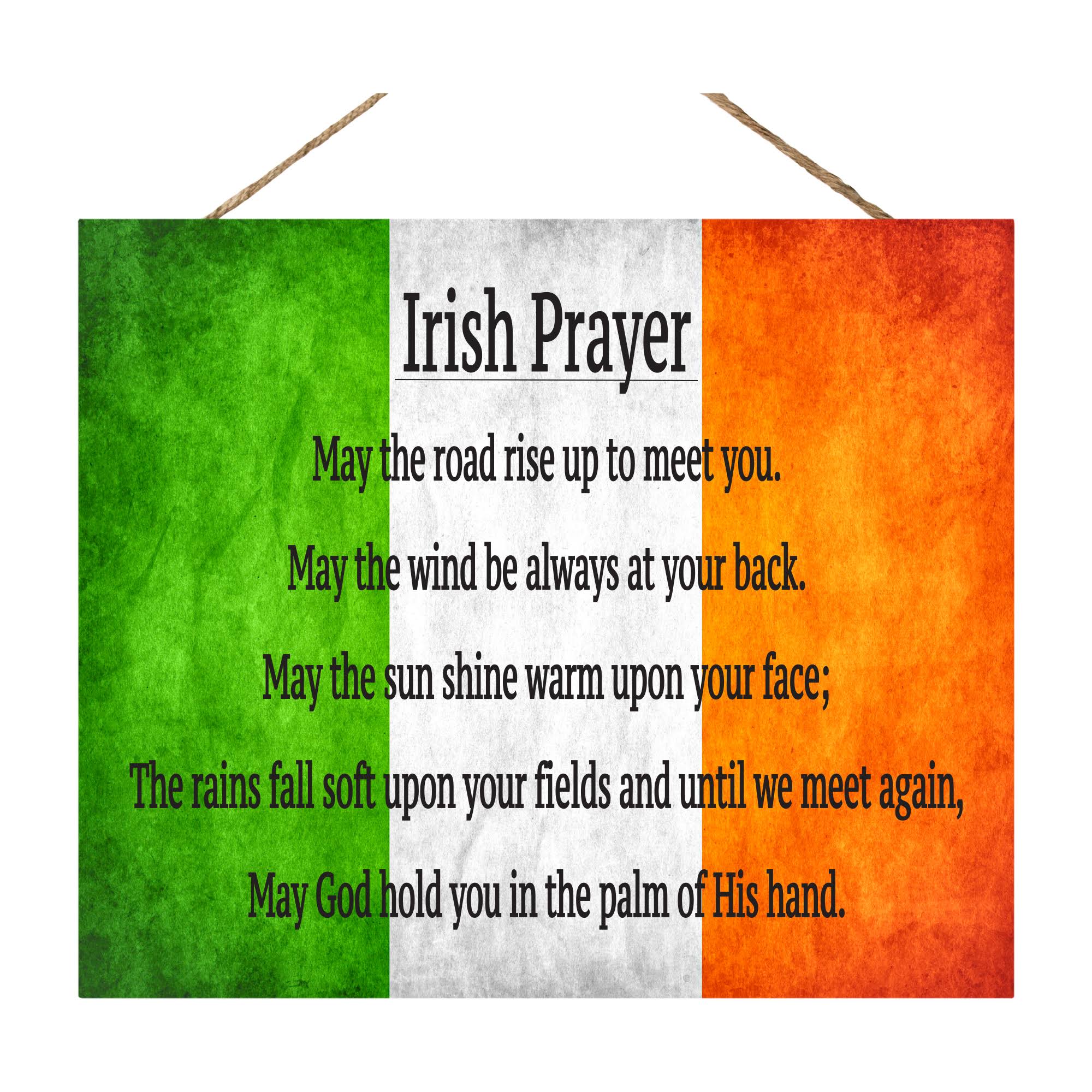 91a8fda30095f3419b95e6a380daefd6cded9b6efc6d5f521b26e91266fe733f.jpg JennyGems Irish Prayer Sign, Irish Blessings Prayer, May The Road Rise Up to Meet You, 10x12 Hanging Wood Sign, Wall Decor PL - Image 1