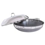 HexClad 14 inch Hybrid Stainless Steel Wok Pan with Stay-Cool Handle
