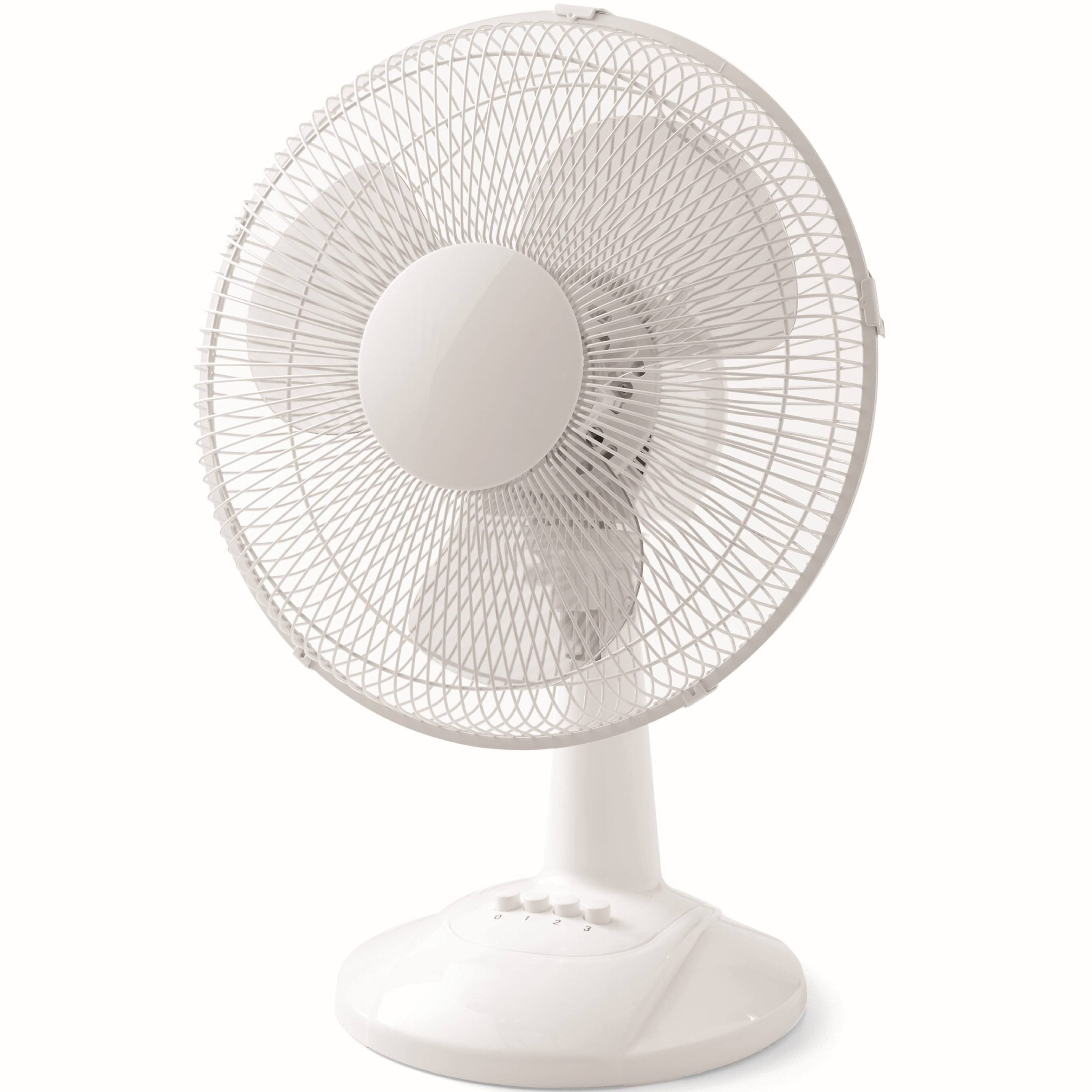 91cc6ca814c936bfefc8cafb102387a329d589ce0e9b7ef0528645f295e29cc7.jpg Mainstays 12" 3-Speed Oscillating Table Fan, Ft30-8mbw, White - Image 1