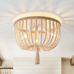 Antoinette 3 - Light Bowl Semi Flush Mount Dakota Fields Shade Color: Wooden