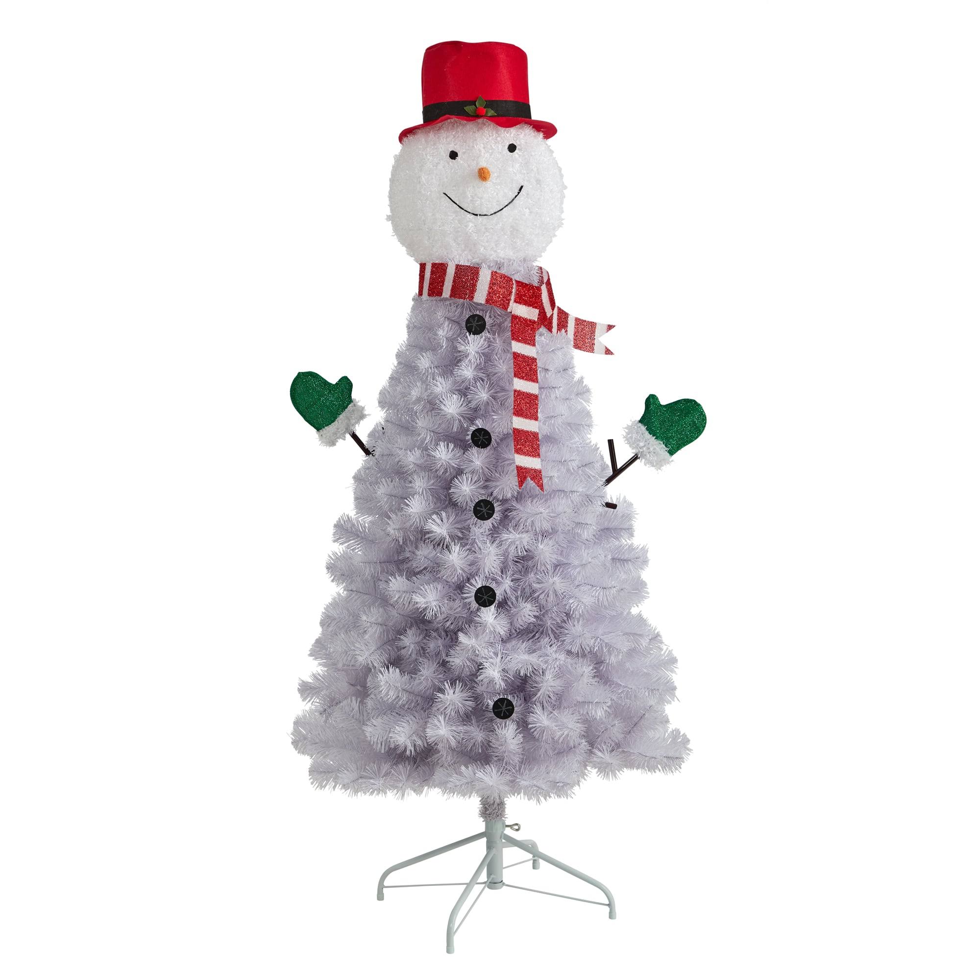 921110336c1f6f9624095b72dc43f27bfcf188c71cec6993058d696897269574.jpg Nearly Natural 5ft. Snowman Artificial Christmas Tree with 408 Bendable Branches - Image 1