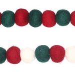 Ashland Assorted Felt Pom Pom Garland - Red & Green - 6 ft