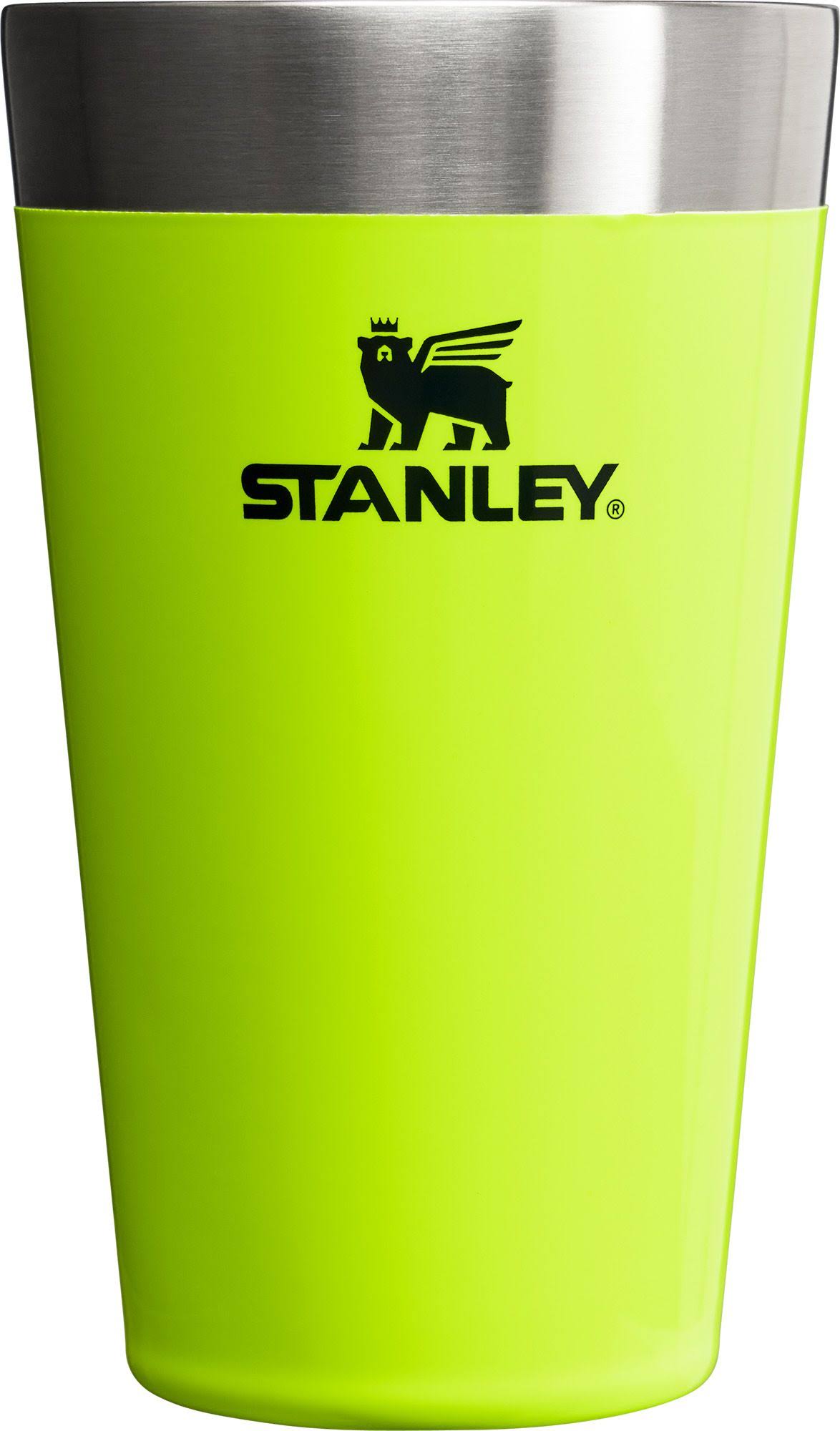 9233d39e9c9fe757a2b72f4918ebf7bdd79fb5f14f50eb9c5d39ad0119ff23d8.jpg Stanley 16 oz. Adventure Stacking Pint Glass, Neon Yellow - Image 1