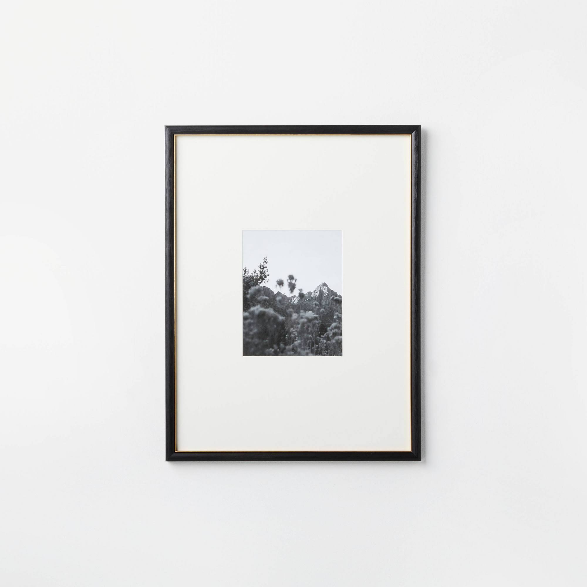 923c25fe1a701be630f0f5ab69b829850ca71d3a523ae768b48619503c21827e.jpg 18" x 24" Matted to 8" x 10" Gallery Wall Frame Black/Brass - Threshold Designed with Studio McGee - Image 1