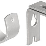 Amazon Basics Adjustable Wall Bracket, Set of 2, Nickel